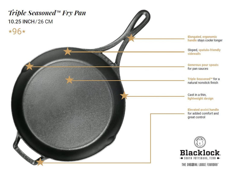 Blacklock 10.25 Inch Lightweight Cast Iron Skillet (10.25" (Pack of 1))