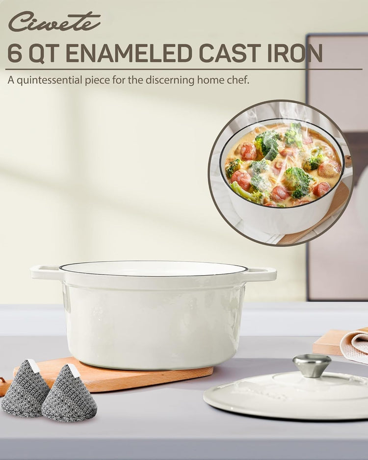 6 QT Dutch Oven Pot with Lid