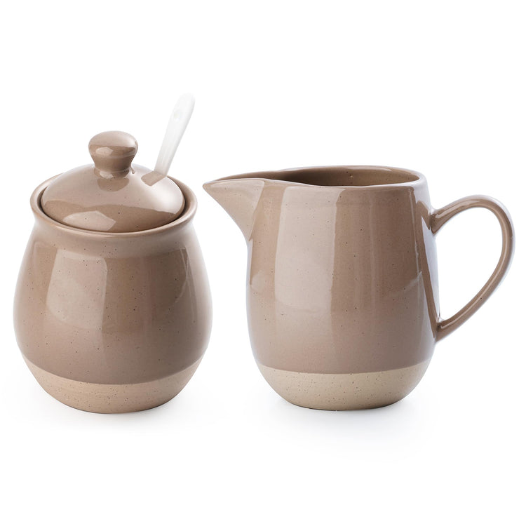 Ceramic 10oz Sugar Bowl & 13oz Creamer Set