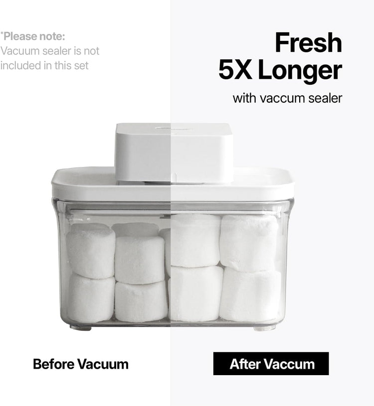 Premium Airtight Food Storage Containers, Mini Rectangular 2pc/set(0.53qt), Smart One-Click Seal Lid, No Hinges, 100% Leak Proof, BPA-FREE, Dishwasher, Freezer & Microwave Safe