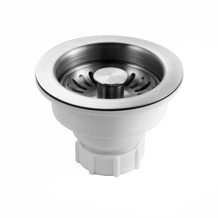 190-9300 - 3-1/2 Inch Stainless Steel Deep Cup Kitchen Sink Basket Strainer, Durable Food Catcher Stopper for Metal Kitchen Sink, Ideal for Filtering Waste and Preventing Clogs