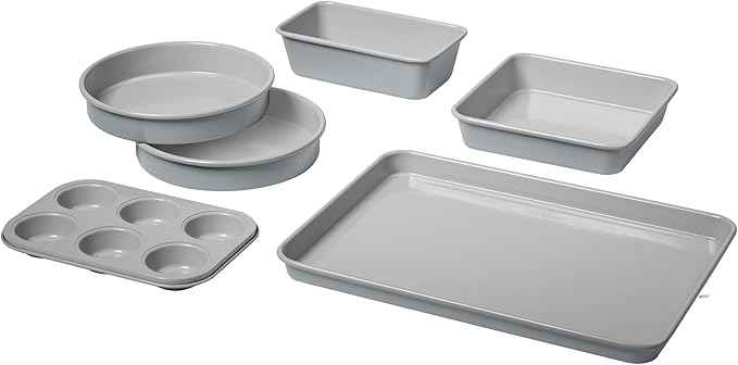 Cuisinart Chef's Classic Ceramic 6-Piece Culinary Collection Ceramic Nonstick Bakeware Set - Gorgeous Gray