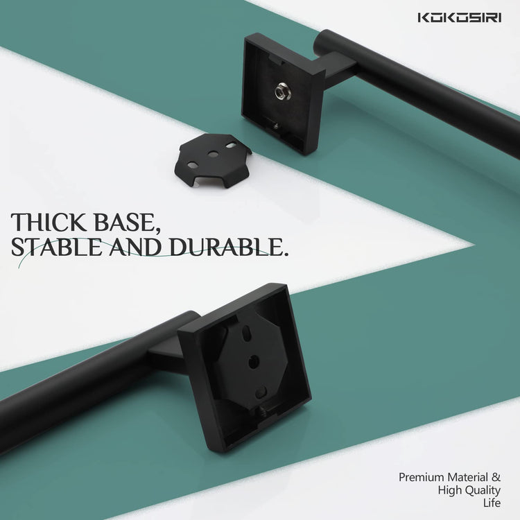 Bathroom Towel Bars 16 Inch Towel Rail Matte Black 40CM Hand Towel Holder for Bath Kitchen Wall Stainless Steel B4005BK