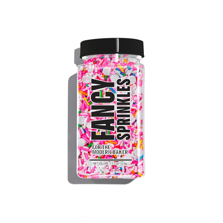 Fancy Sprinkles Animal Crackers Sprinkles, Real Sugar, For Ice Cream, Cookies, Cakes, Cupcakes, Dessert Decorating, Pink & Rainbow Sprinkles (0.5c)
