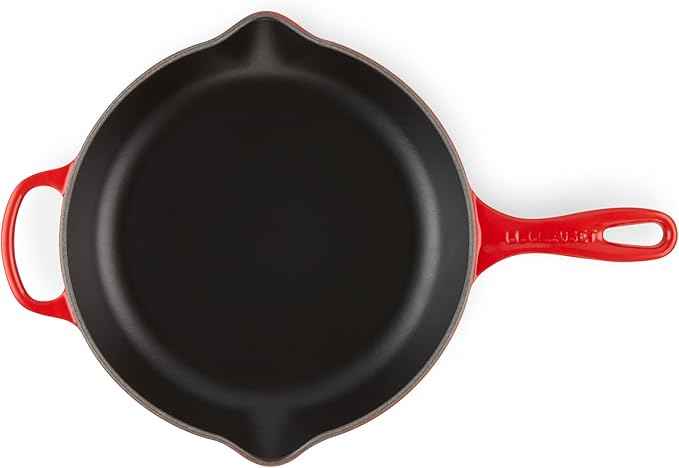 Le Creuset Enameled Cast Iron Signature Iron Handle Skillet, 10.25", Cerise