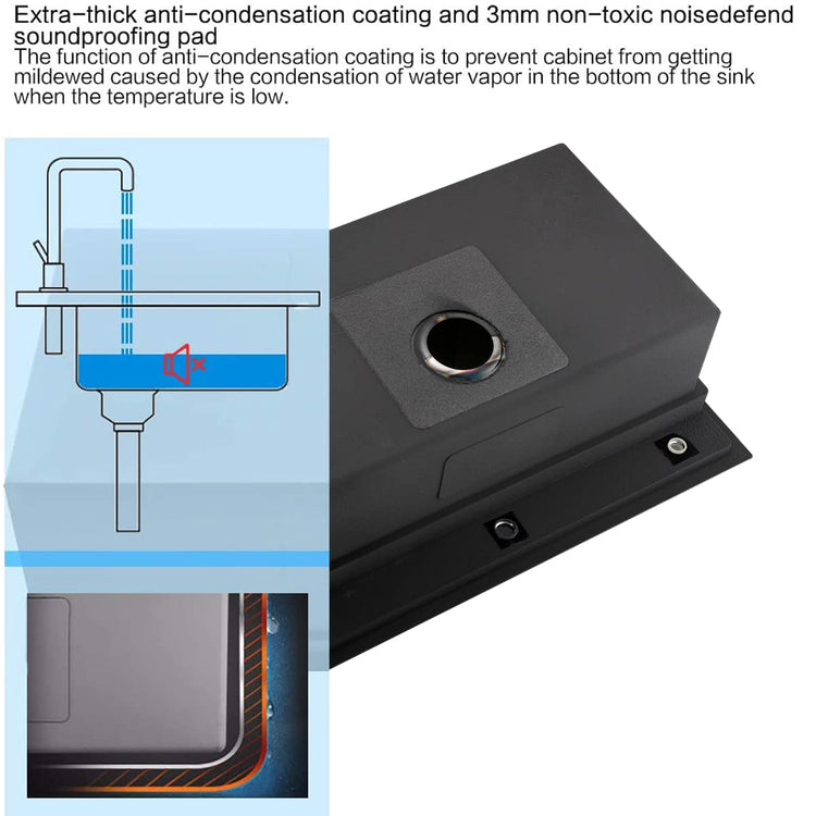 33 Inch Drop In Kitchen Sink with Faucet Combo