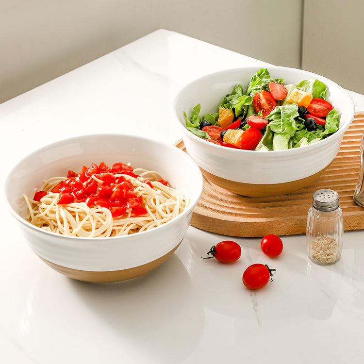 Large Ceramic Serving Bowls Set of 2 (2 Count)