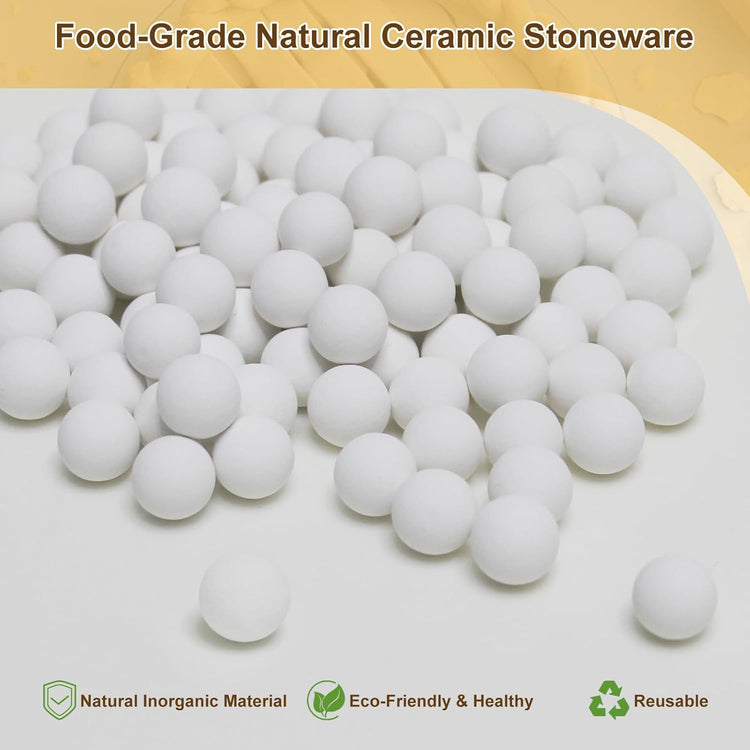 0.83LB Ceramic Pie Weights for Baking, Premium Natural Baking Beans,Reusable Ceramic Stoneware Suitable for Various Pies and Pastries