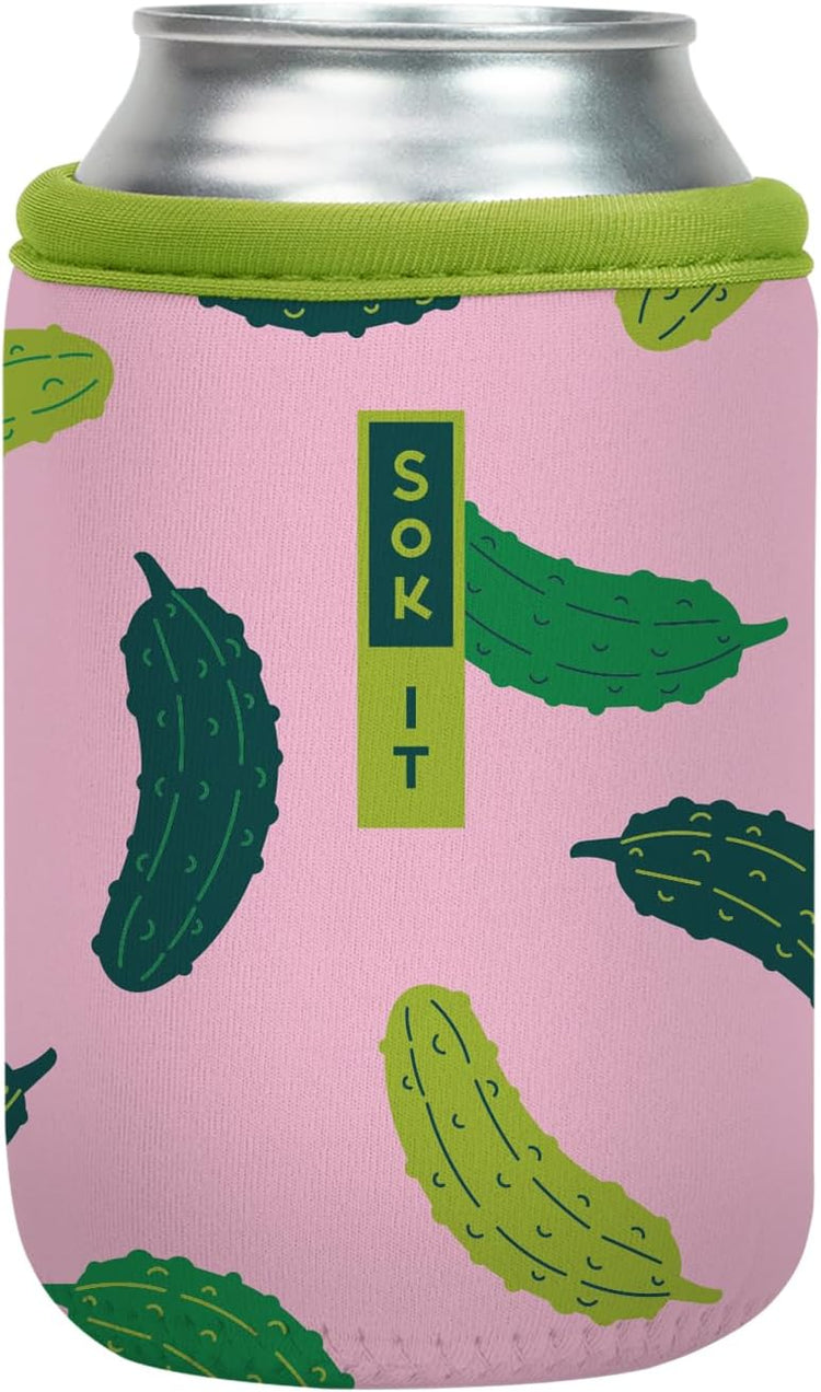 Sok It CanSok Sleeve for Beer & Soda Insulated Neoprene Cover (Pickle Me Pink, 12oz Can Sleeve)