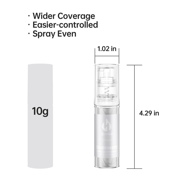 White Edible Glitter Spray