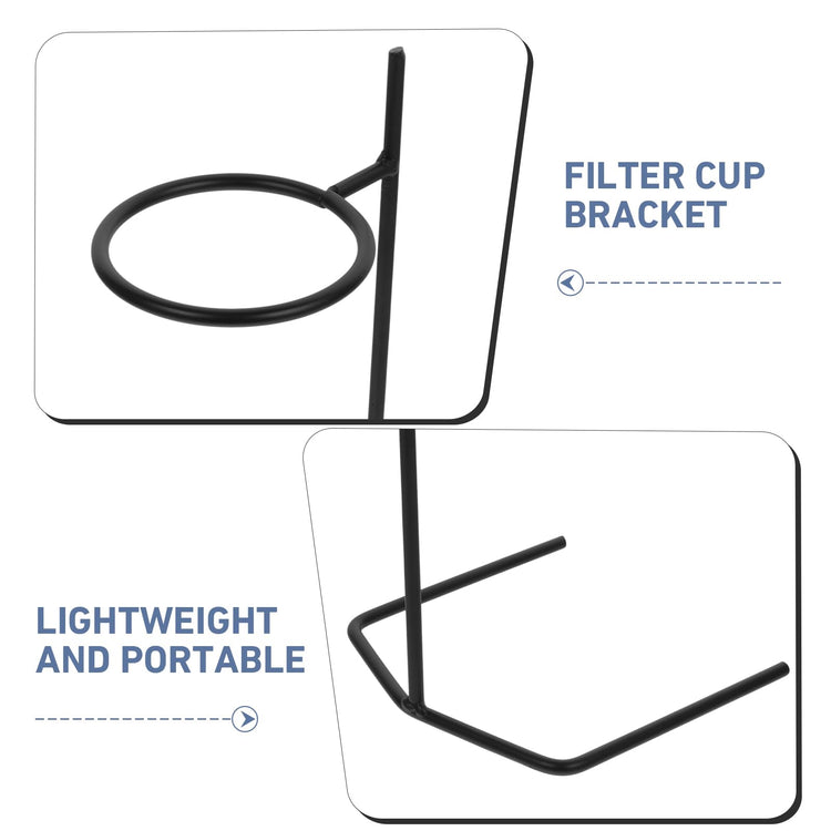 Stainless Steel Coffee Dripper Stand Black Coffee Station Reusable Filter Holder Compact Hand Filter Rack