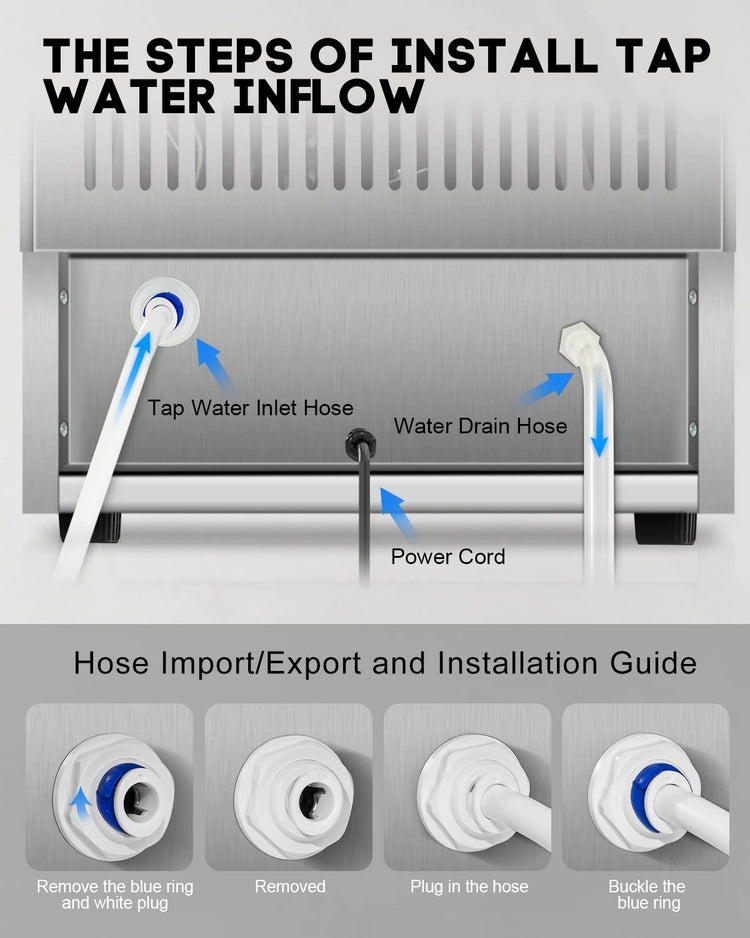 130LBS 24H Commercial Ice Maker Machine with 35LBS Capacity