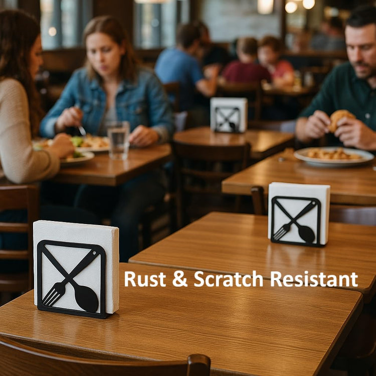 2 Pack Modern Metal Napkin Holder for Kitchen & Dining Table (2 Count)