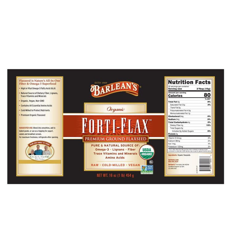 Forti Flax Organic Ground Flaxseed (32 Ounce)
