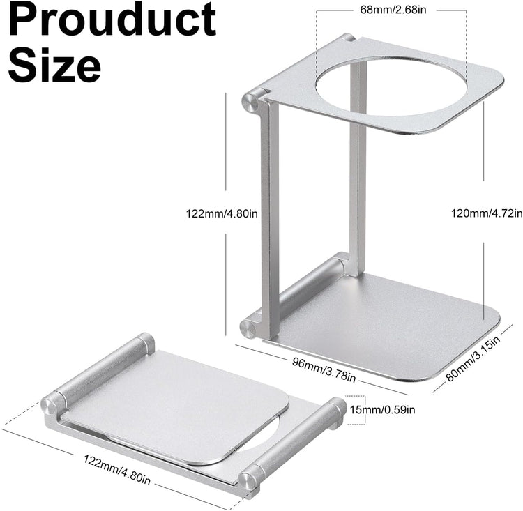 Pour over Dripper Stand,Portable & Foldable Espresso Machine Stand,Office coffee stand with base,Suitable for office,home,camping