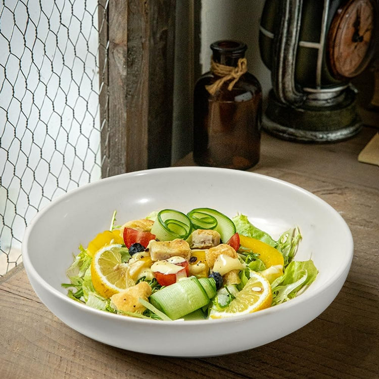 Pasta Bowls 30 Ounces Porcelain Serving Bowls for Salad (6 Count)