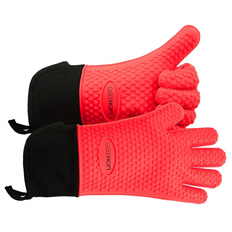 BBQ Gloves Heat Resistant Oven Mitts (2 Count)