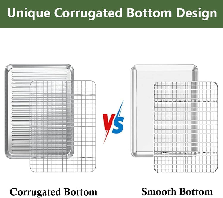 Half Baking Sheet Pan Cooling Rack Set