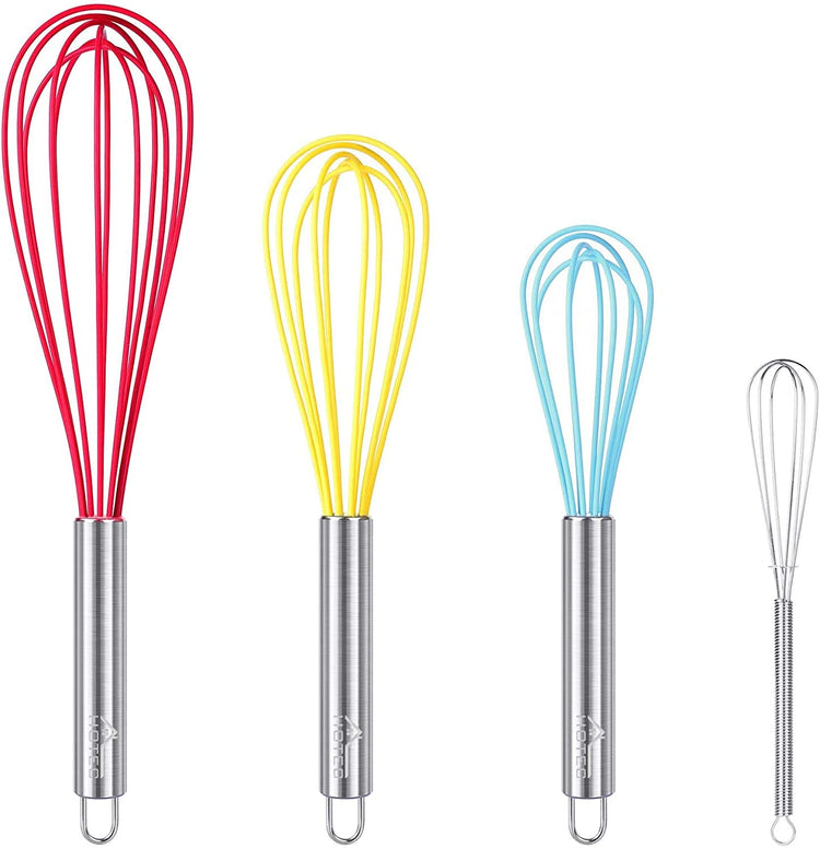 4 Pieces Silicone Whisks Set