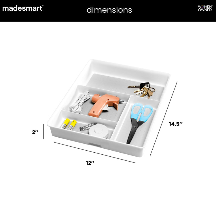 Classic 4 Compartment Drawer Organizer