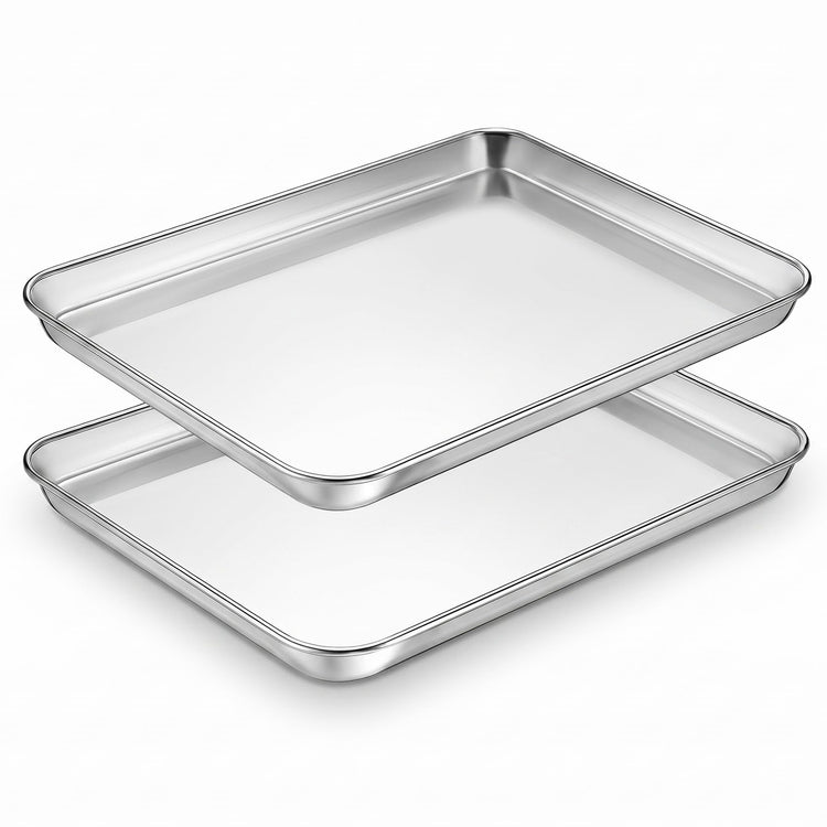 Baking Sheet 16"x 12"x 1" Stainless Steel Cookie Sheet Pan (2 Count)