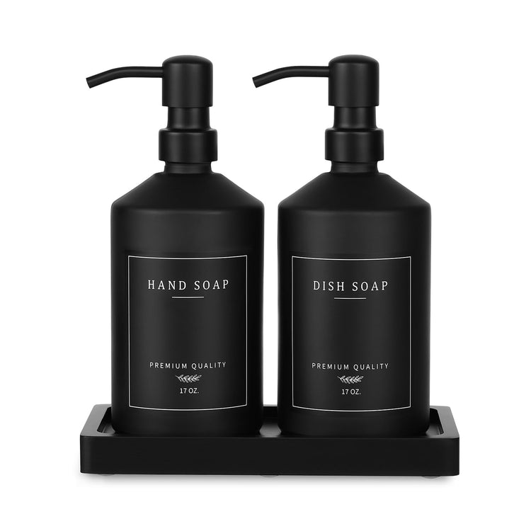 Matte Black Soap Dispenser Set (2 Count)