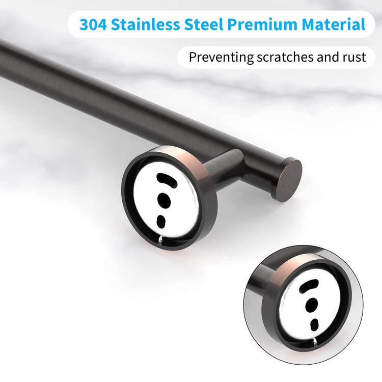 2 Pieces Oil Rubbed Bronze Towel Bar Set