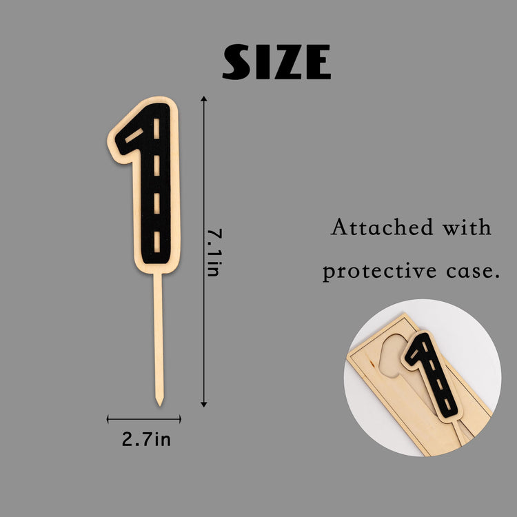 Race Car 1st Birthday Cake Topper