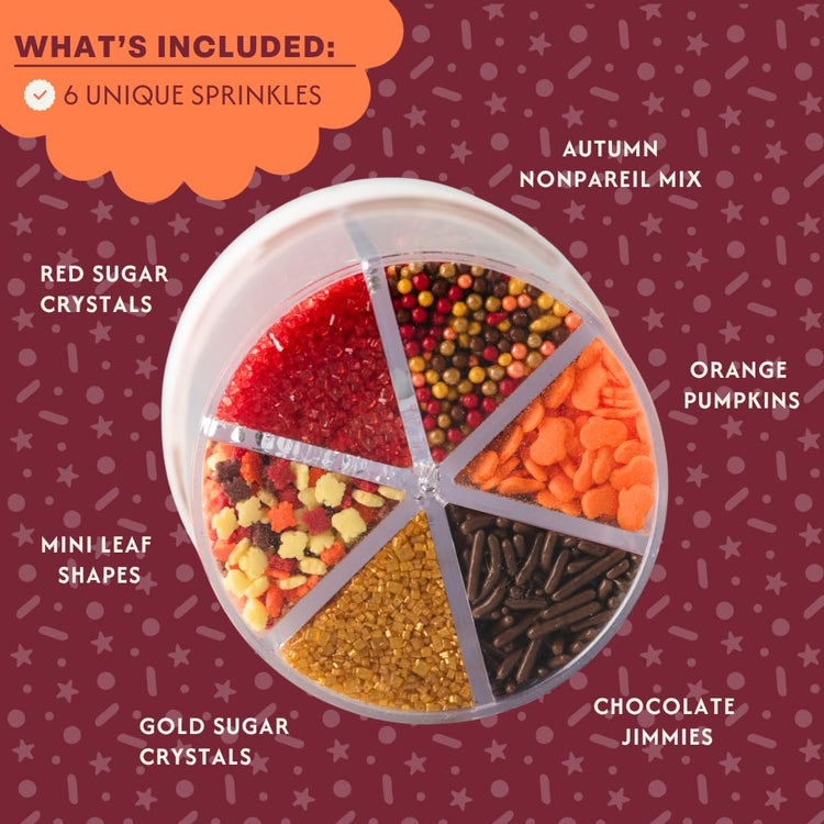 Sprinkles 6 Cell Edible Sprinkle Mix Jimmies Perfect for Cake Decorations Baking Ice Cream Cookies Cupcake Topper (2.75 Ounce)