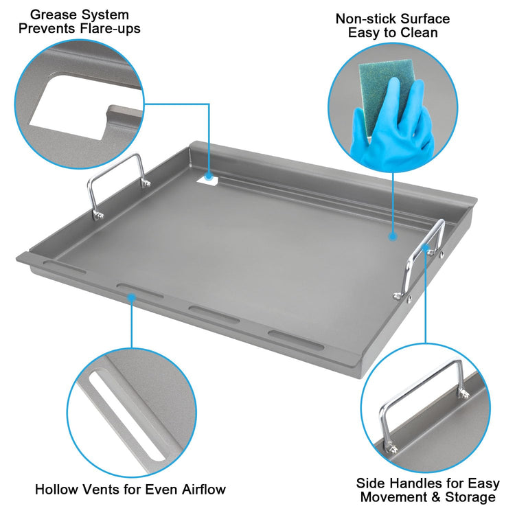 Full Size Griddle Inserts for Weber Spirit 200 & II 200 Series Gas Grills