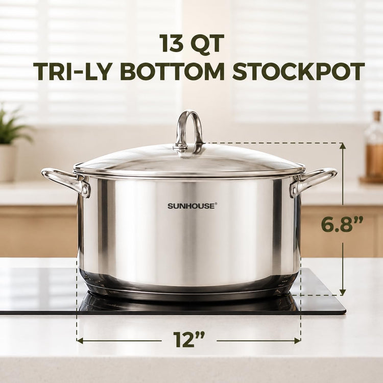 13 Quart Stock Pot with Lid