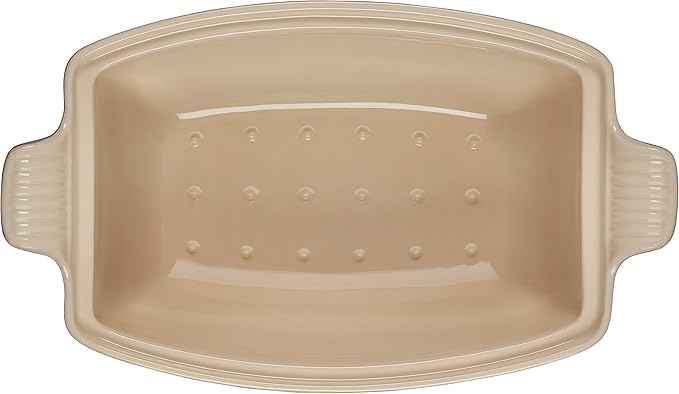Le Creuset Heritage Stoneware Deep Baker with Lid, 4.5 qt., Oyster