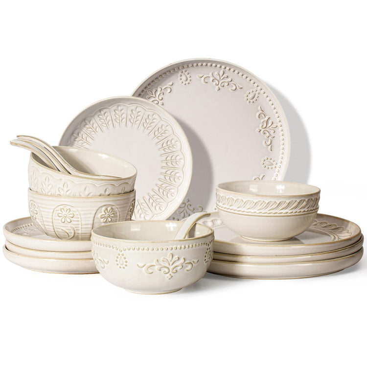 Plates And Bowls Sets (16 Count)