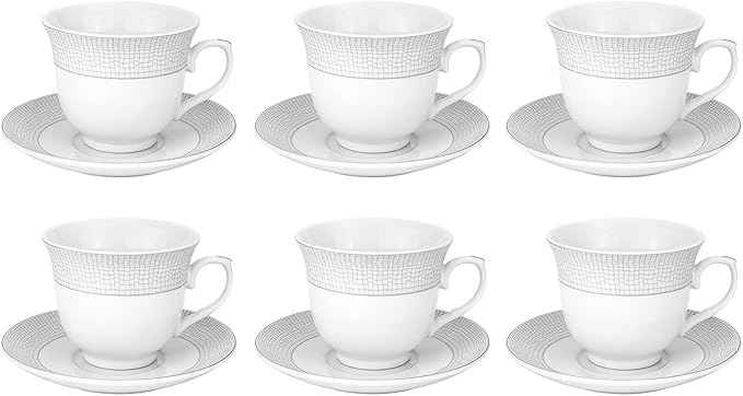 Euro Porcelain 57-pc Banquet Dinnerware Set, Luxury China Tableware, Service for 8 (1330P), 6664-20