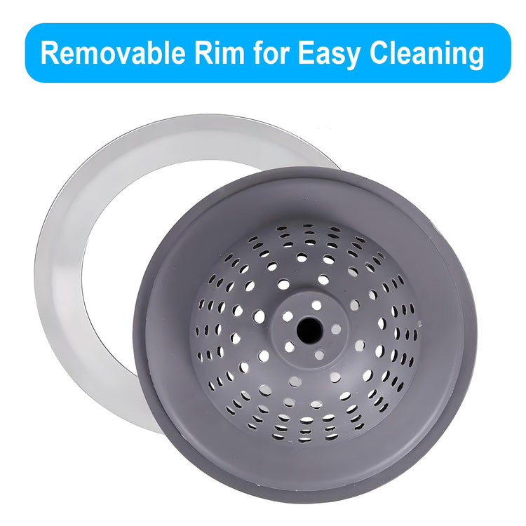 2 Pack Kitchen Sink Drain Strainer Silicone Stainless (2 Count)