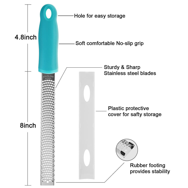 8 Inch Lemon Zester & Cheese Grater