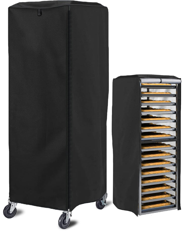 Pan Rack Cover23 x28 x64 Black Waterproof Dust Bread Rack Cover
