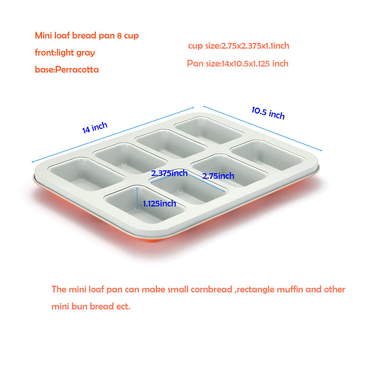 Mini Loaf Baking Pan 8 Cavity (17.99 Count)