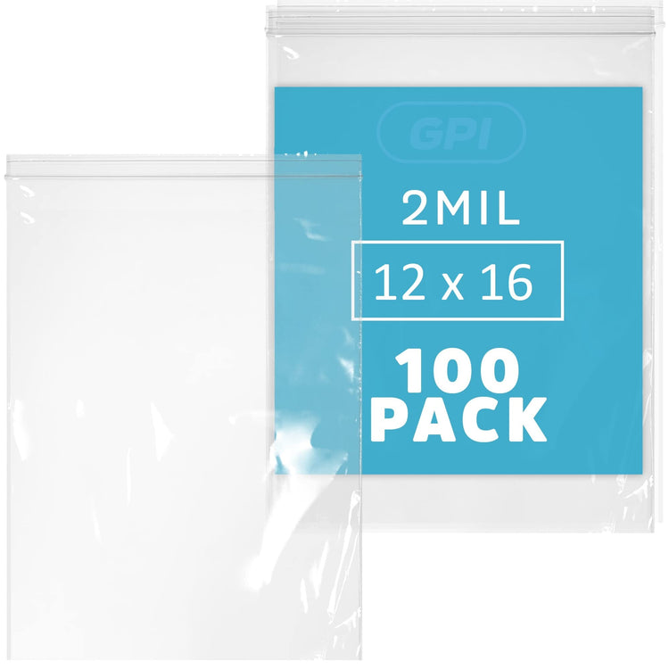 GPI 12" x 16" Zip Bags (100 Count)