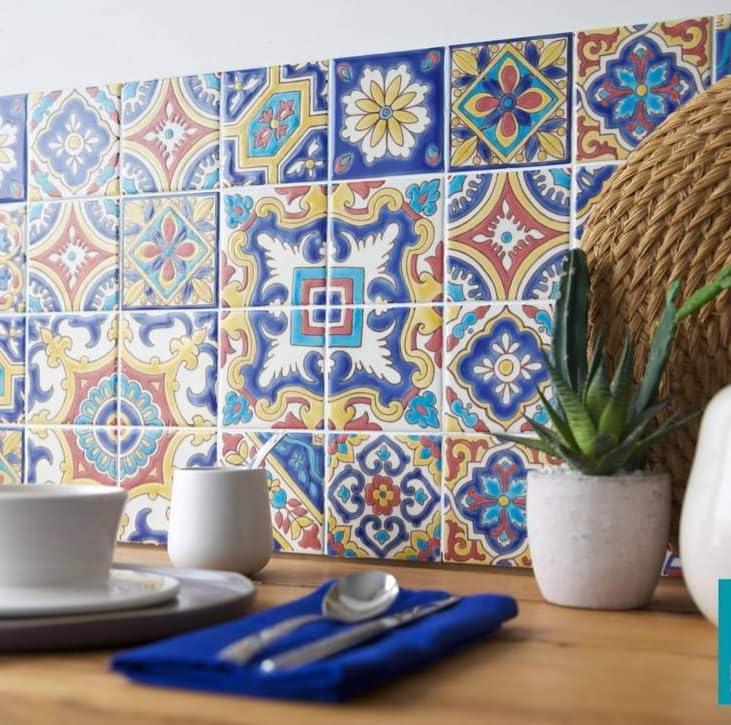 Set of 9 Decorative Ceramic Tiles