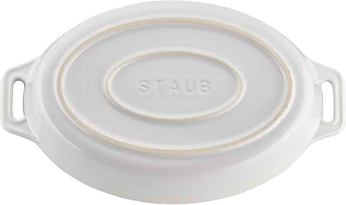 STAUB Ceramic Oval Baking Dish Set, 2-piece, White