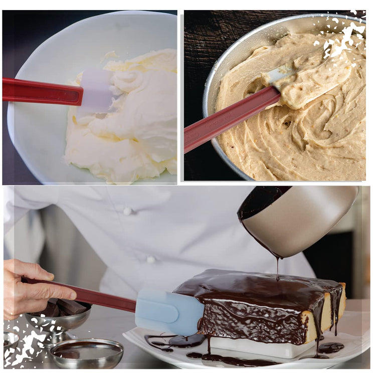 3 PCS Commercial Grade Heat Resistant Silicone Spatulas (3 Count)
