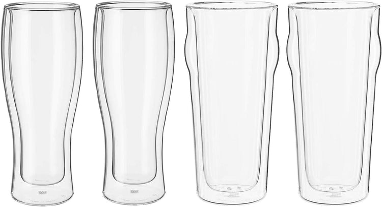 Sorrento 4 pc Double (4 Count (Pack of 1) / Pint & Pilsner Glass Set)