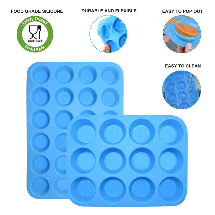 Silicone Muffin Pan Cupcake Set (2 Count)