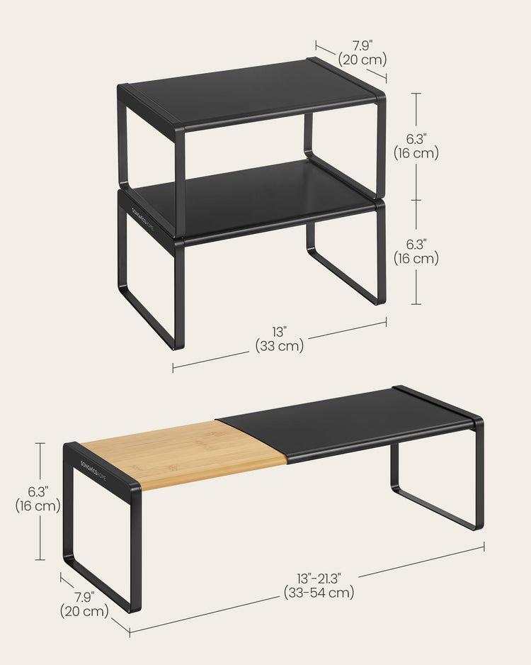 Spice Rack Expandable Cupboard Shelf Orgnizer (2 Count)