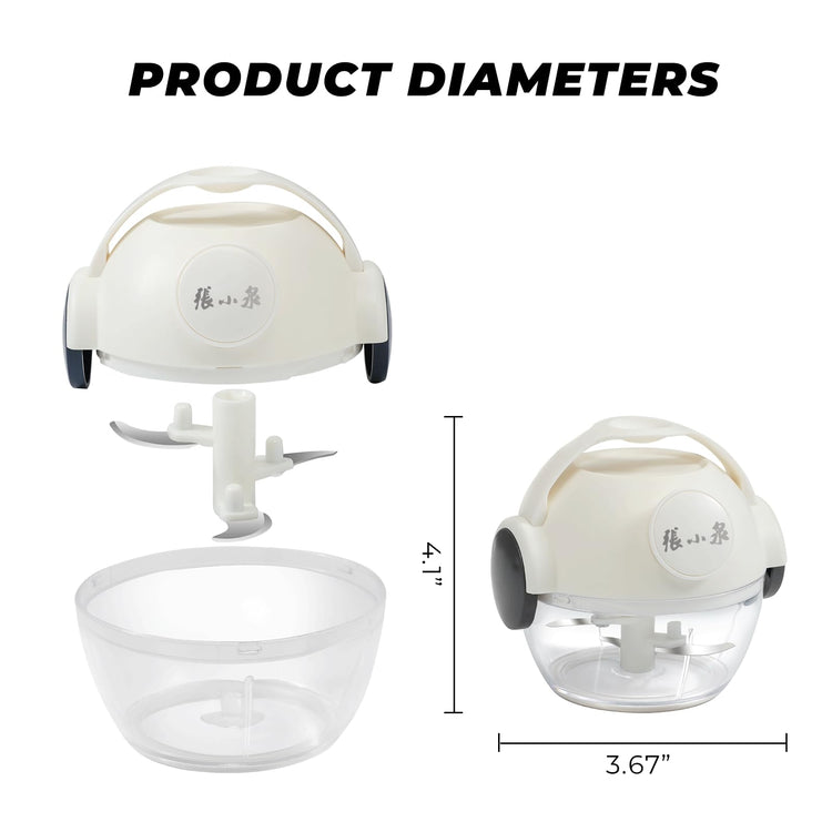 Mini Manual Vegetable Chopper Portable Pull String Food Chopper 170ml