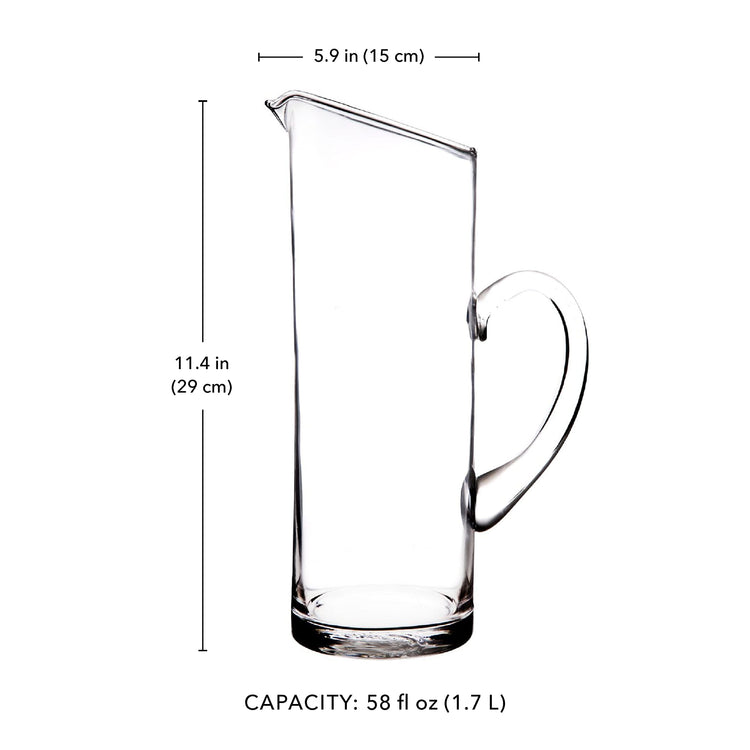 Glass Water Pitcher with Spout