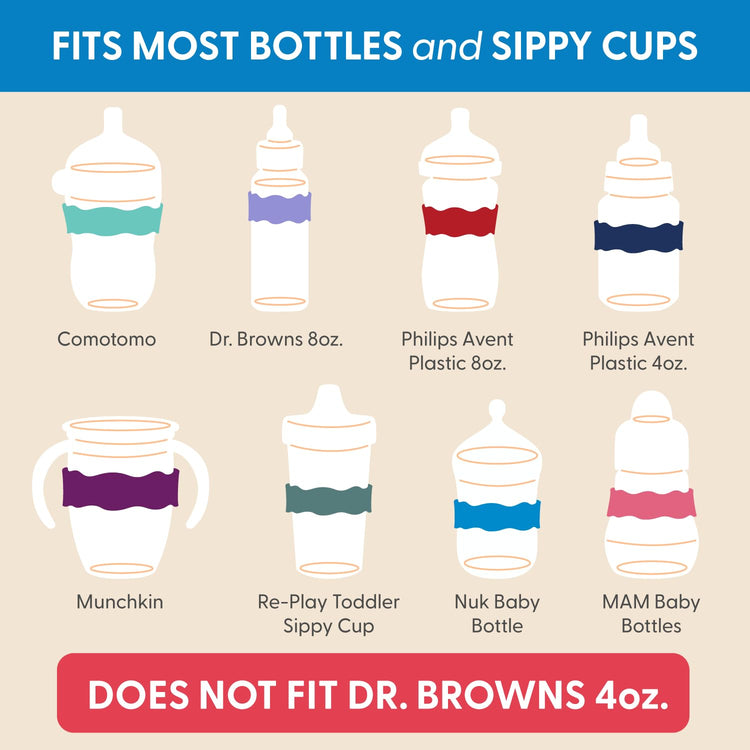 Orbit Labels Silicone Bottle Bands (4 Count)