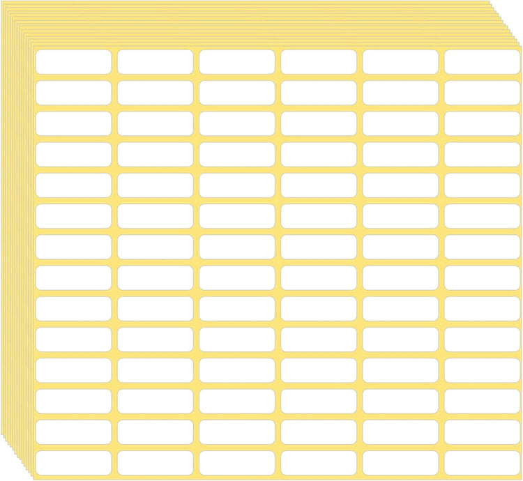 1680 Pcs Matte White Labels Blank Stickers Small Sticky Labels Removable Price Tags Labels Stickers for Jars Boxes Envelopes File Folders School Office Home (10 X 20 mm)