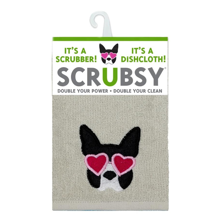 MÜkitchen SCRUBSY 100% Cotton Kitchen Dish Cloth with Built in Scrubber